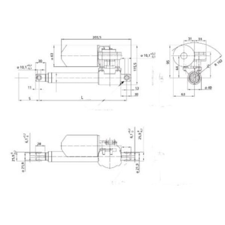 Actuator 12V S150 - LA3015012