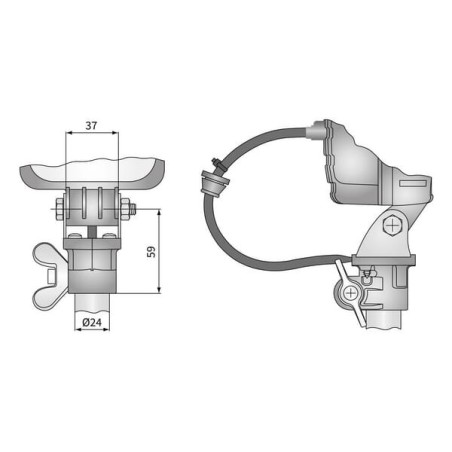 Rohrschellenadapter mit Deutsch-Stecker - LA10041