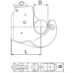 Lower link hook cat. 1-2 - LA101000