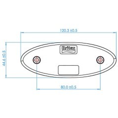 Lampa obrysowa LED, owalna 12/24V czerwona przykręcana Britax - L4702LDV