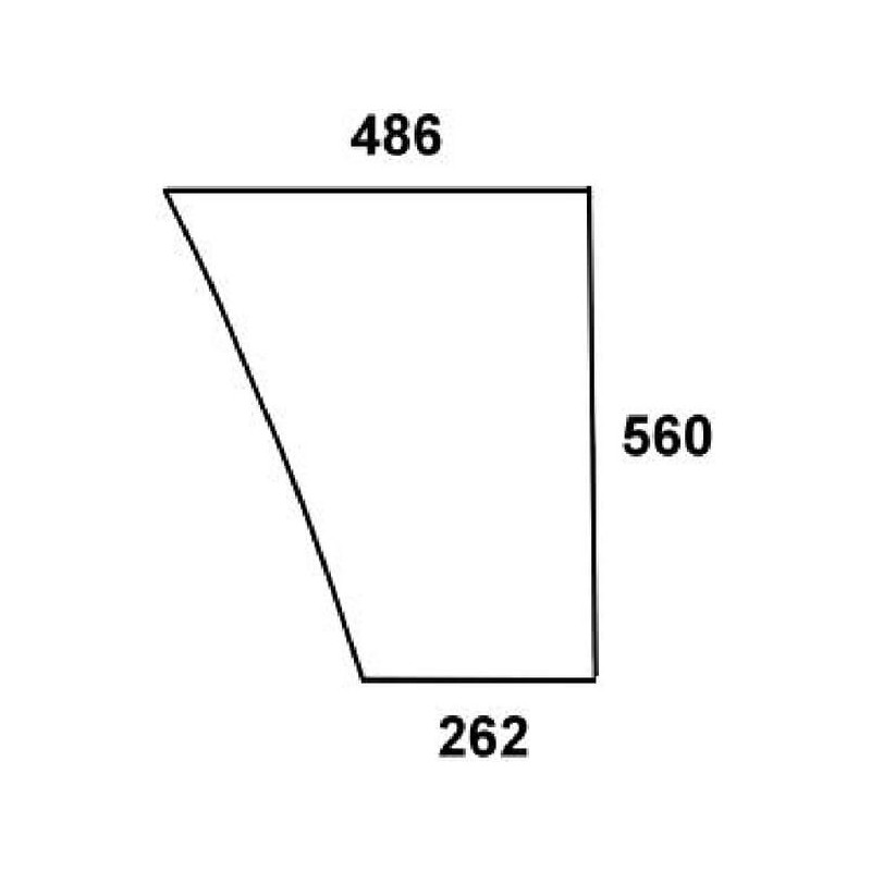 Bottom front glass right - L62576N Bottom front glass right - L62576N