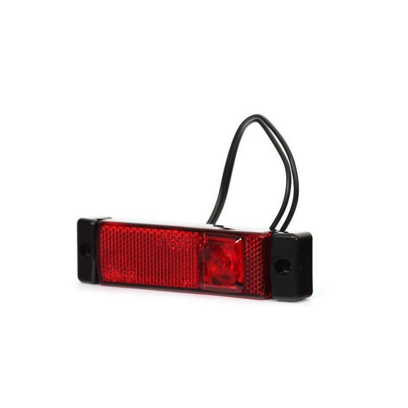 Marker light LED, rectangular, 12-24V, 130x32x20mm, Kramp - LA30144