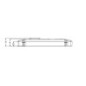 Marker light LED, rectangular, 12-24V, 130x32x20mm, Kramp - LA30144