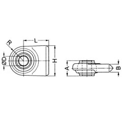Weld-on ball end, flat - LA228001KR