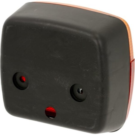 Lampa tylna zespolona, lewa, kwadratowa 12/24V, czerwona/pomarańczowa, przykręcana - LA11004