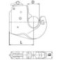 Lower link hook Cat. 2 CBM - LA202000 Lower link hook Cat. 2 CBM - LA202000