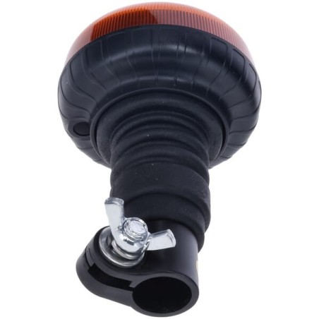 Lampa błyskowa LED, niska 15W 12/24V, pomarańczowa, na uchwyt elastyczna, średnica 86x138 mm - LA20092