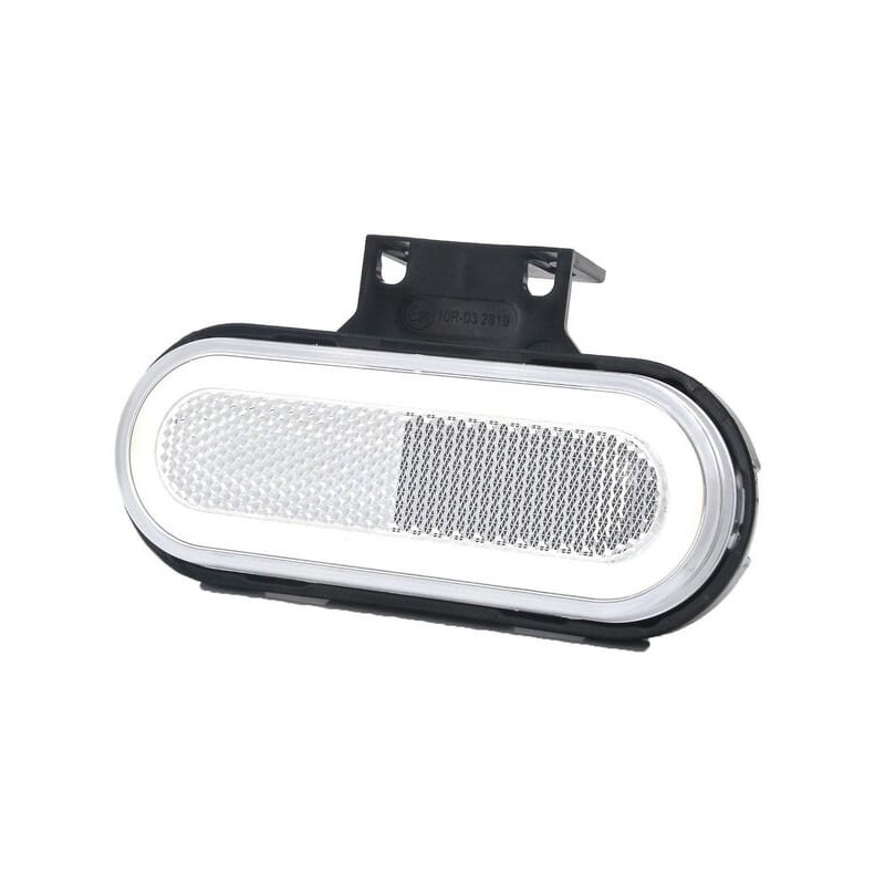 Marker light LED, rectangular, 12-24V, 124x49x20mm, Kramp - LA30154F