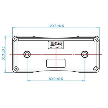 LED-Leuchte h., rot, recht. - L4602LDV
