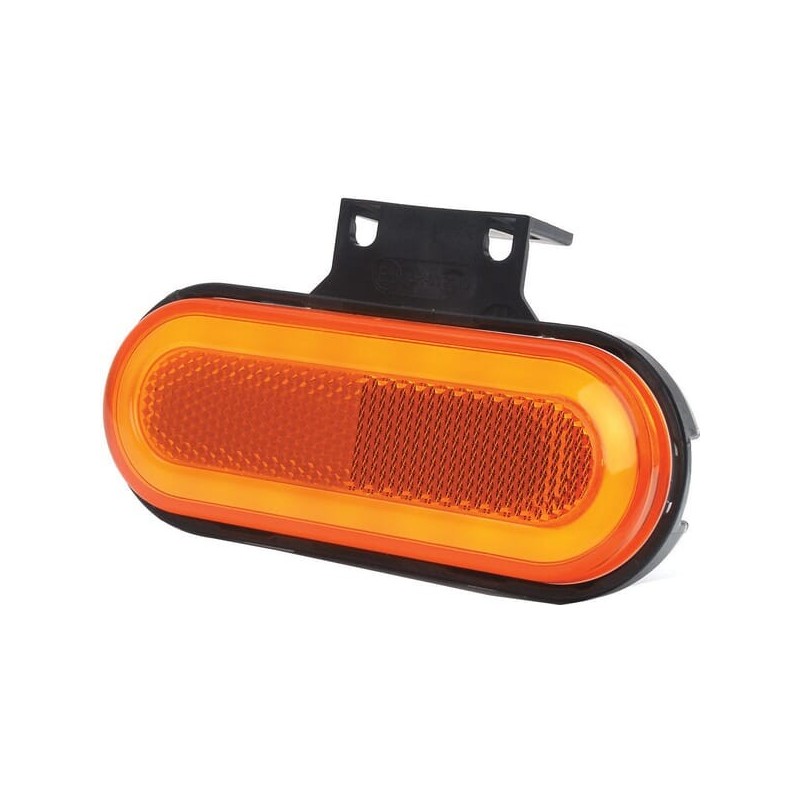 Marker light LED, with direction indicator, rectangular, 12-24V, 124x49x20mm, Kramp - LA30154IND