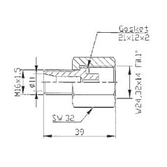Adapter W24,32x14 - LAV9ATBODEL10