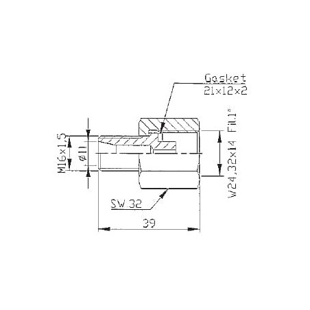 Adapter W24,32x14 - LAV9ATBODEL10