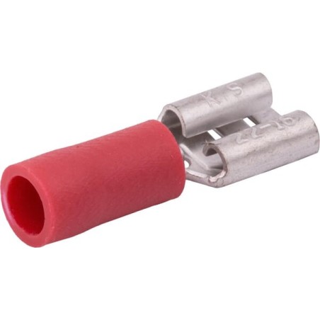 Flachsteckerhülse rot 6,3x0,8 mm - LA9075P001