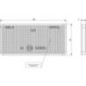 Reflector, white, rectangular - LA75004