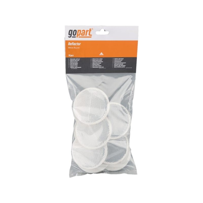 Reflector, white, round - LA75019