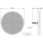 Reflector, white, round - LA75019