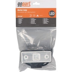 Lampa obrysowa LED, 0.4/0.7W prostokątna, 12/24V biała 1 LED gopart - LA35050