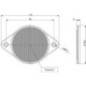 Reflector, white, round - LA75016