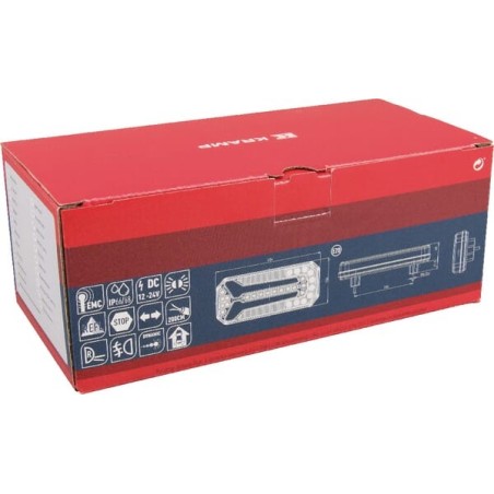 Multifunction rear light LED, rectangular, 12-24V, 236x104x61.5mm, Kramp - LA40051