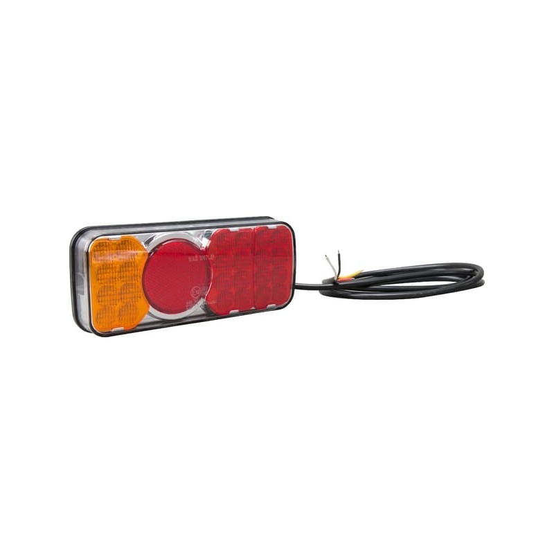 Multifunction rear light LED, rectangular, 12-24V, 200.5x85x40mm, Kramp - LA40029