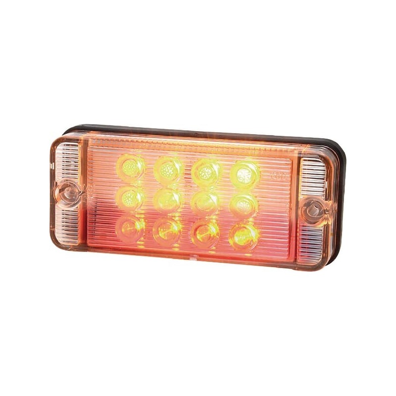 Multifunction rear light LED, rectangular, 12-24V, 107.4x46.7x23mm, Kramp - LA40009