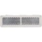 Reflector, white, rectangular - LA75007