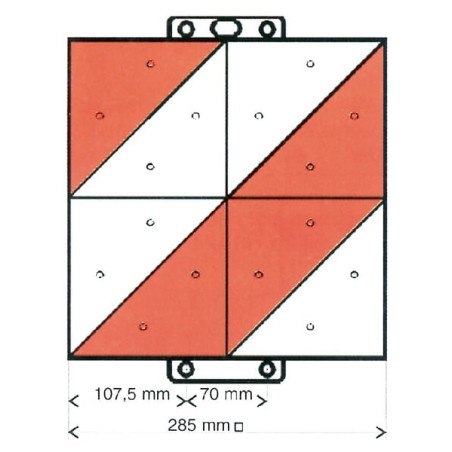 Warntafel li. 285x285mm - LOF18L