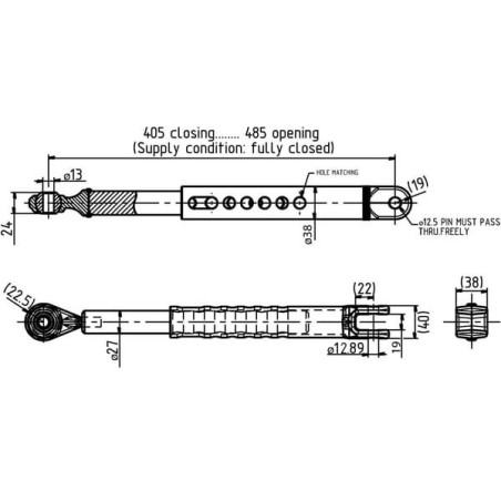 Stabiliser 405-485 mm - LVA18318N