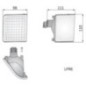Reflektor roboczy halogenowy, narożny, lewy, 12V 50W kwadratowy, biały 98x110x111 mm wtyczka PGJ13, Wesem - LPRE56651