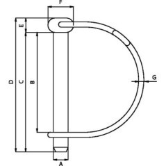Wire lock pin 6 x 60mm - LP660KR