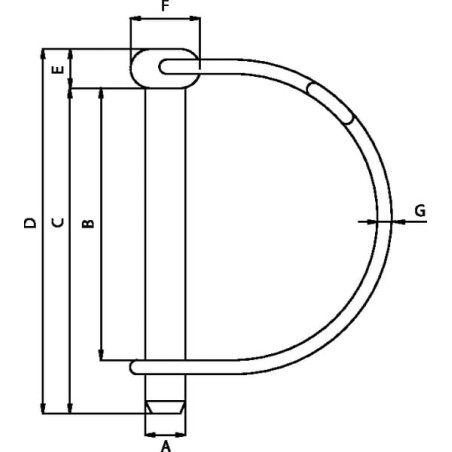 Wire lock pin 6 x 60mm - LP660KR