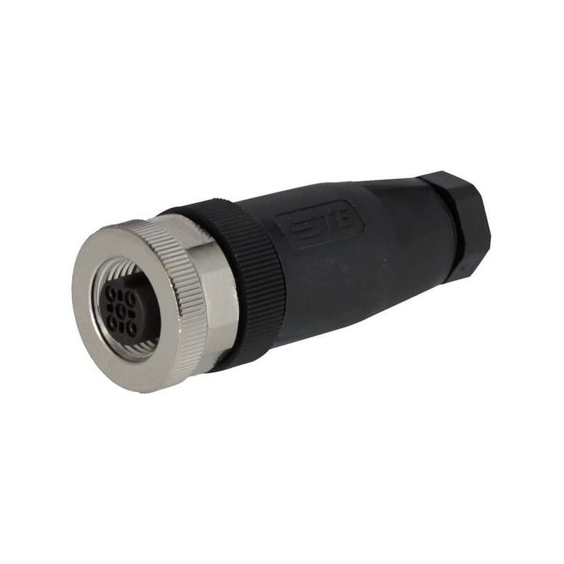 Stecker 4 P. Buchse M12 Code-B - M1204FE18B