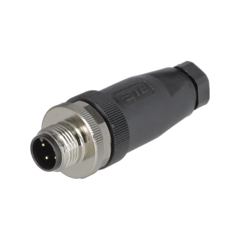 Stecker 4 P. Stecker M12 Code-A - M1204MA18A
