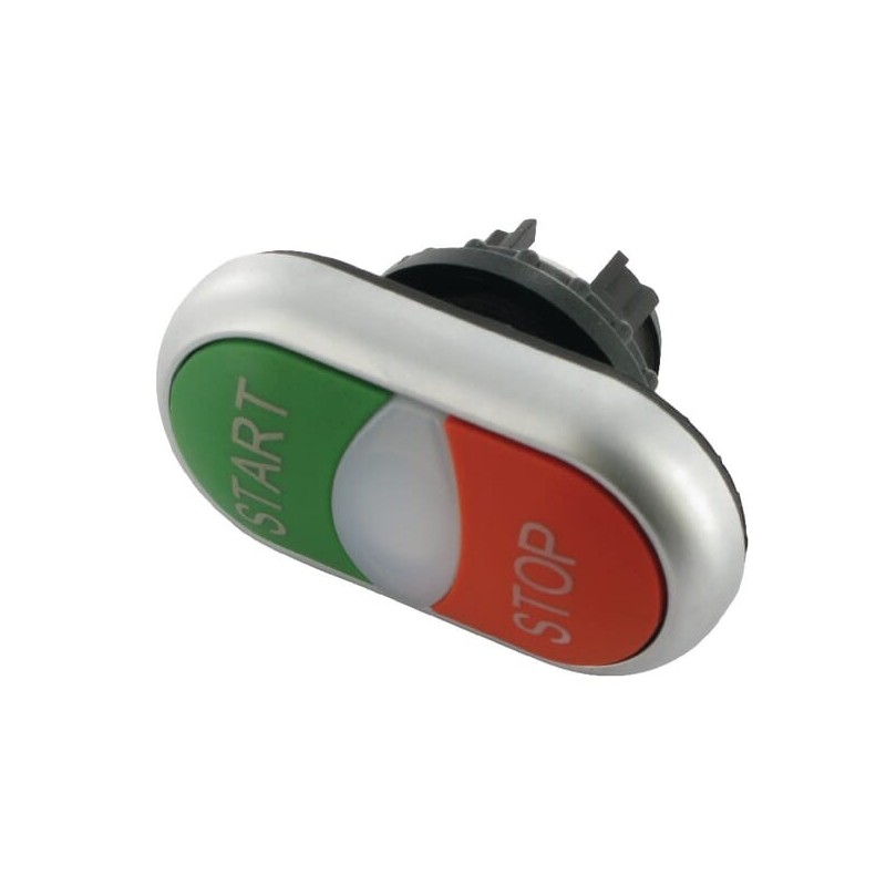 Double actuation with indicator light - M22DDLGRGB1GB