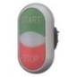Double actuation with indicator light - M22DDLGRGB1GB