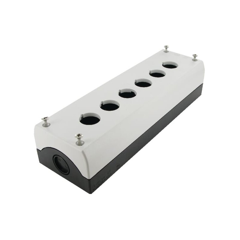 Surface mount enclosure, 6 hole - M22I6
