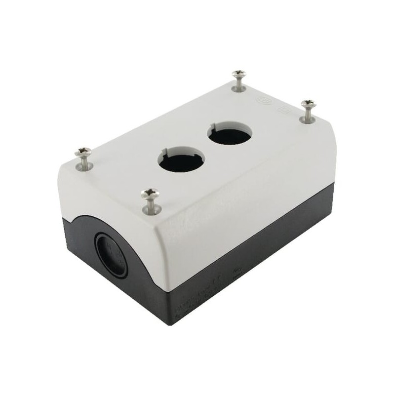 Surface mount enclosure, 2 hole - M22I2 Surface mount enclosure, 2 hole - M22I2