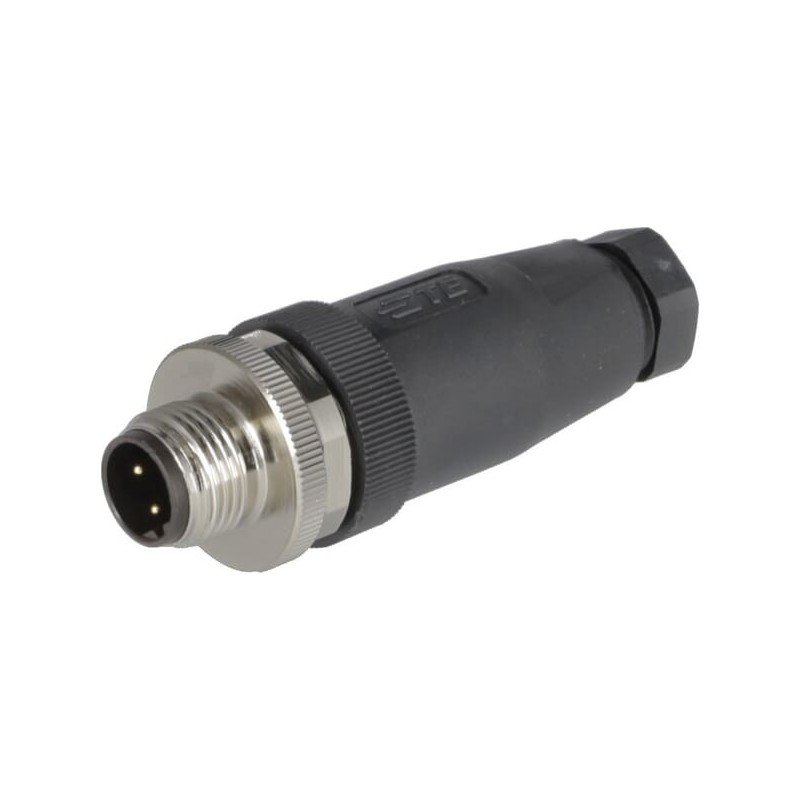 Stecker 4 P. Stecker M12 Code-B - M1204MA18B