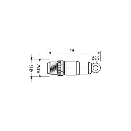Terminator M12 Male - M12TRESM