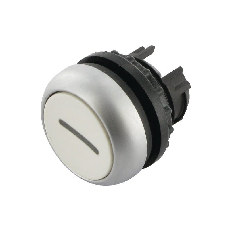 Pushbutton white 1 inch spring-return - M22DWX1