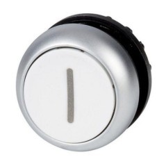 Pushbutton white 1 inch spring-return - M22DWX1