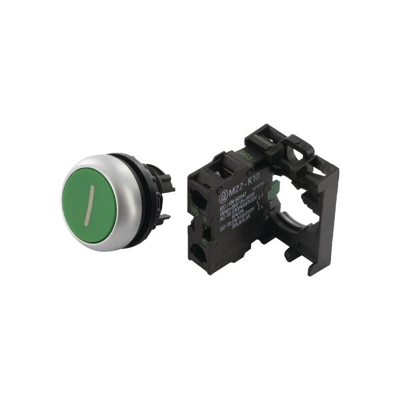 Pushbutton complete 1NO green 1 - M22DGX1K10