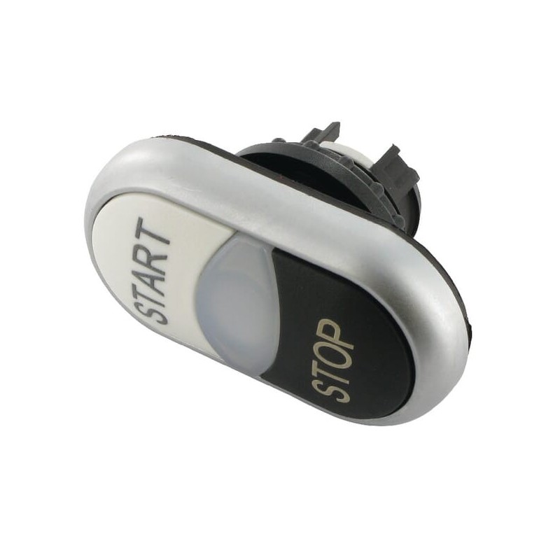 Double actuation with indicatorlight - M22DDLWSGB1GB