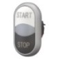 Double actuation with indicatorlight - M22DDLWSGB1GB
