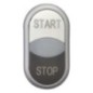Double actuation with indicatorlight - M22DDLWSGB1GB