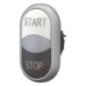Double actuation with indicatorlight - M22DDLWSGB1GB