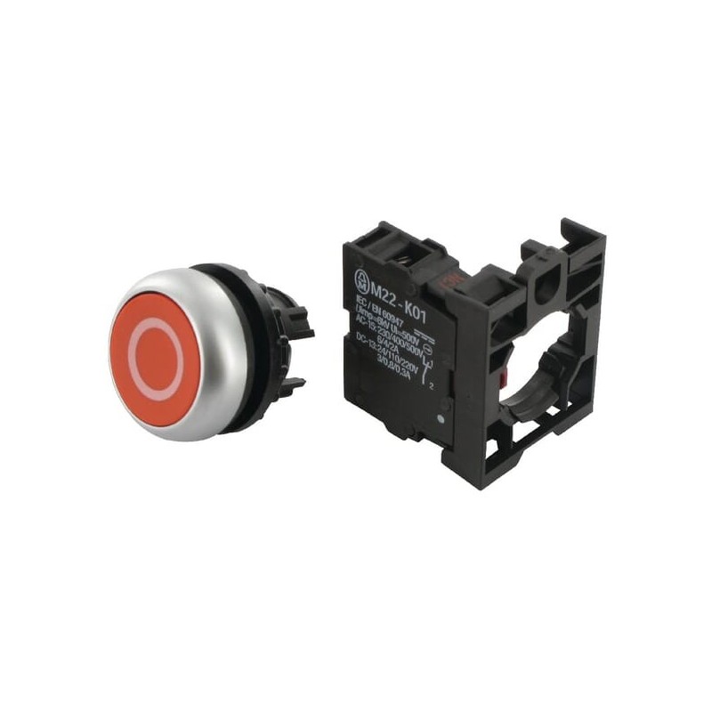 Pushbutton complete 1NC red 0 - M22DRX0K01