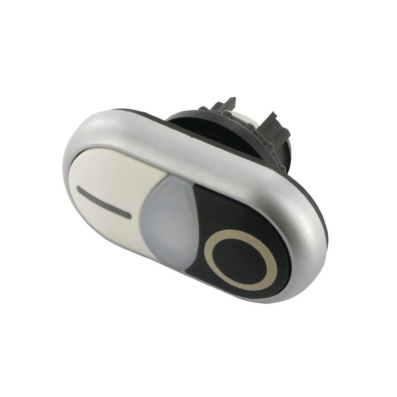 Double actuation with indicator light - M22DDLWSX1X0