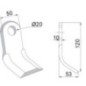 Flail blade - M03400406RN Flail blade - M03400406RN