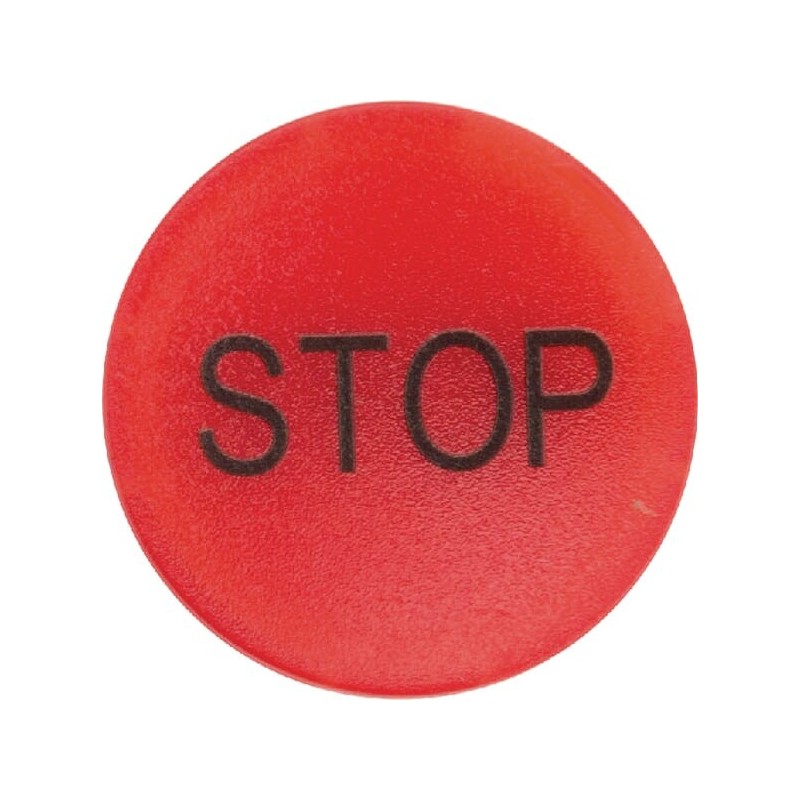 Button lense red STOP - M22XDLRGB0